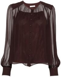 JOSEPH - Elisa Silk Chiffon Blouse - Lyst