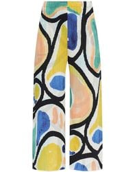 Pleats Please Issey Miyake - Pantalon Plissé Roll À Imprimé Abstrait - Lyst