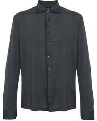 Barba Napoli - Cutaway-collar Cotton Shirt - Lyst