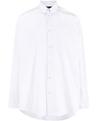 Balenciaga - Striped Logo-print Cotton Shirt - Lyst