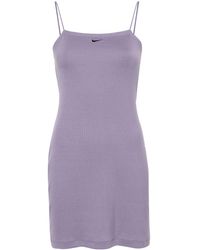 Nike - Swoosh-embroidered Ribbed Minidress - Lyst