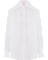 McQueen - Camisa Con Pliegues - Lyst