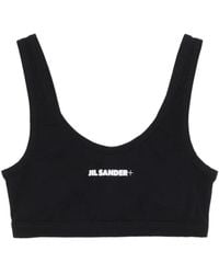 Jil Sander - Logo-Print Bikini Top - Lyst