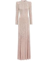 Jenny Packham - Rory Embellished Mock-Neck Maxi Dress - Lyst