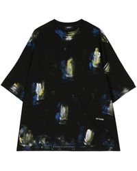we11done - T-Shirt mit Malerei-Print - Lyst