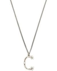 Emanuele Bicocchi - Alphabet Pendant C Sterling Necklace - Lyst