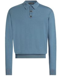 Dolce & Gabbana - Long-Sleeve Knitted Polo Shirt - Lyst