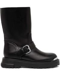 Love Moschino - Logo-Engraved Boots - Lyst