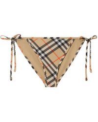 Burberry - Check Bikini Briefs - Lyst