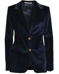 Tagliatore - Button-Fastening Velvet Blazer - Lyst