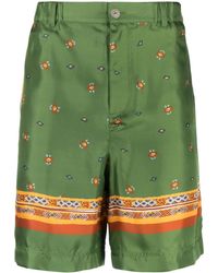 Nick Fouquet - Graphic-Print Silk Shorts - Lyst