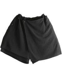 Yohji Yamamoto - Button Draped Shorts - Lyst
