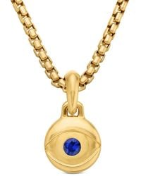 David Yurman - 18Kt Evil Eye Sapphire Amulet (14.5Mm) - Lyst