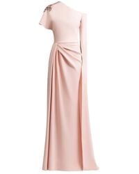 Gemy Maalouf - Asymmetrical-Neckline Draped Dress - Lyst