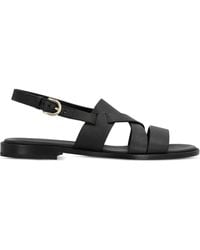 Doucal's - Leather Flat Sandals - Lyst