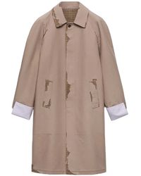 Prada - Bonded Poplin Coat With Devoré Effect - Lyst