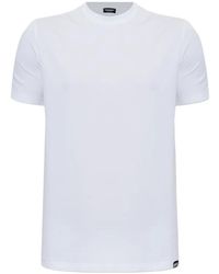 DSquared² - Logo-Patch Crew-Neck T-Shirt - Lyst