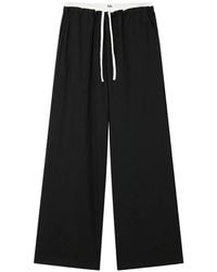 B+ AB - Drawstring Wide-Leg Trousers - Lyst