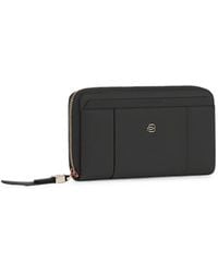 Piquadro - Zip Around Leather Wallet - Lyst