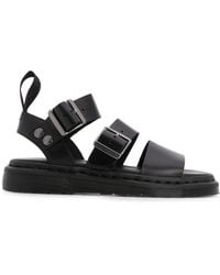 Dr. Martens - Black Leather Gryphon Strap Sandals - Lyst