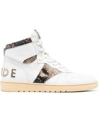 Rhude - Panelled High-Top Sneakers - Lyst