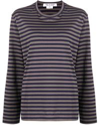 Comme des Garçons - Striped Long-sleeve Cotton T-shirt - Lyst