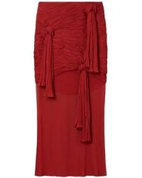 Tory Burch - Knotted Viscose Skirt - Lyst