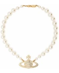 Vivienne Westwood - Bas Relief Pearl-Chain Choker - Lyst