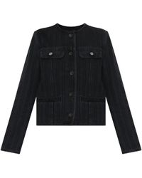 DIESEL - De-Grafy Pinstripe Denim Jacket - Lyst