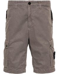 Stone Island - Cotton Cargo Shorts - Lyst