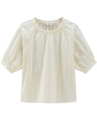 Woolrich - Broderie Anglaise Blouse - Lyst