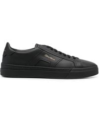 Santoni - Leather Low-Top Sneakers - Lyst