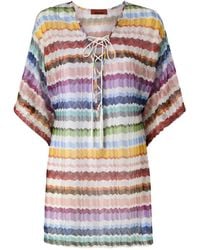 Missoni - Zigzag Lace-Up Kaftan - Lyst