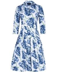 Samantha Sung - Audrey Floral-Print Midi Dress - Lyst