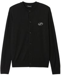 we11done - Cardigan Mit Logo-Patch - Lyst