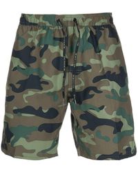 Sundek Zwembroek Met Camouflageprint - Groen