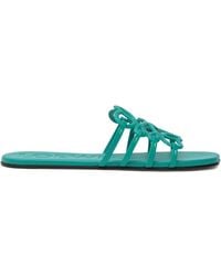 Loewe - Petal Anagram Leather Sandals - Lyst