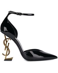 Saint Laurent Босоножки Opyum С Кристаллами - Черный