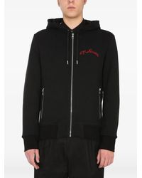 McQueen - Logo-Embroidered Zip-Up Hoodie - Lyst