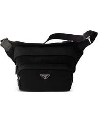 Prada - Logo-Plaque Shoulder Bag - Lyst
