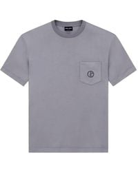Giorgio Armani - Logo-Embroidered Chest-Pocket T-Shirt - Lyst
