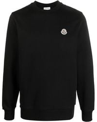 Moncler - Logo-patch Cotton Sweatshirt - Lyst
