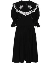 Chopova Lowena - Floral-embroidery Cotton Dress - Lyst