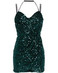 Dolce & Gabbana - Vestido corto con lentejuelas y detalle de cristales - Lyst