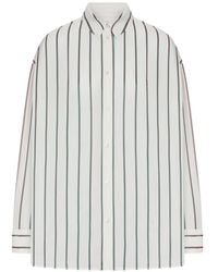 Gucci - Web Silk Habotai Shirt - Lyst