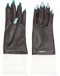 Undercover - Nail-appliqué Leather Gloves - Lyst
