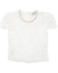 Self-Portrait - Blusa Con Apliques Florales - Lyst
