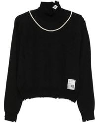 Maison Mihara Yasuhiro - Pearl Distressed Knit Sweater - Lyst