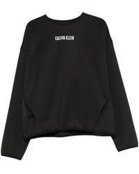 Calvin Klein - Logo-Print Crew-Neck Sweatshirt - Lyst