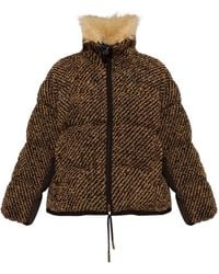 Moncler - Dynamique Bouclé Short Down Jacket - Lyst